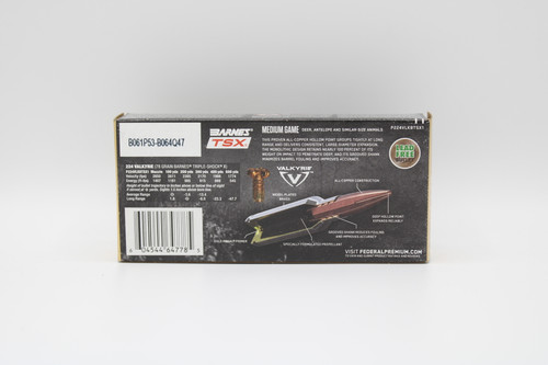 224 Valkyrie Federal Premium 78gr Barnes TSX