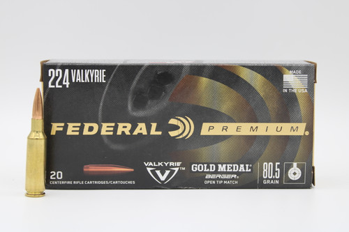 224 Valkyrie Federal Premium 80.5gr Berger OTM