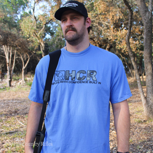 HCR Cape Buffalo T-Shirt in Royal Blue Hill Country Rifles HCR Gear